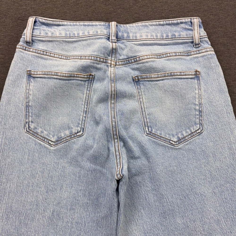 Quince Jeans Womens 30 High Rise Cropped Wide Leg Comfort Stretch Blue Denim - Picture 7 of 13